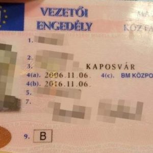 HUNGARIAN DRIVERS LICENSE